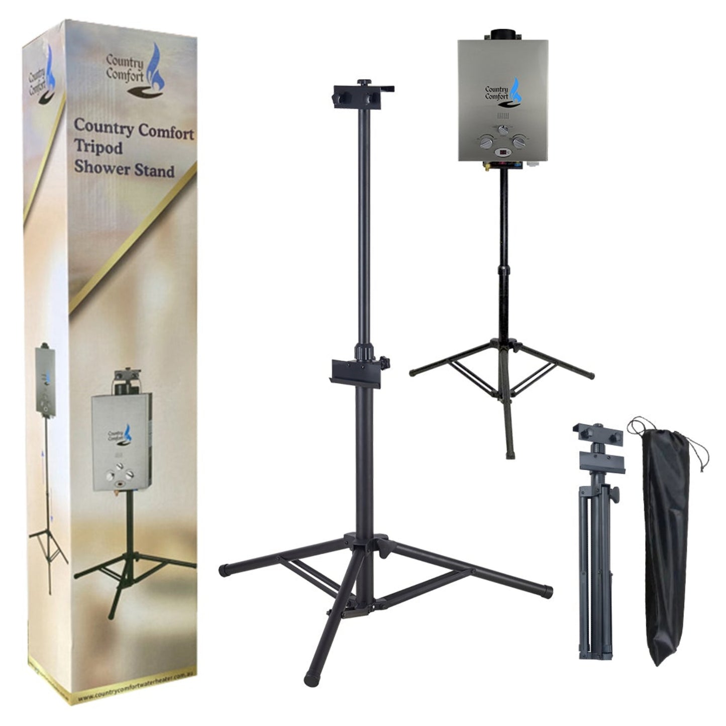 Country-Comfort-Accessories-Tripod-Stand-with-portable-hot-water-system